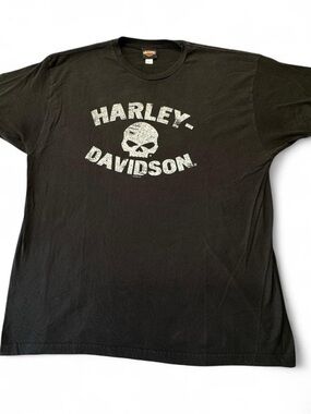 Harley-Davidson Men’s Black Graphic Logo T‑Shirt McGuires Pacheco CA 2XL BK11